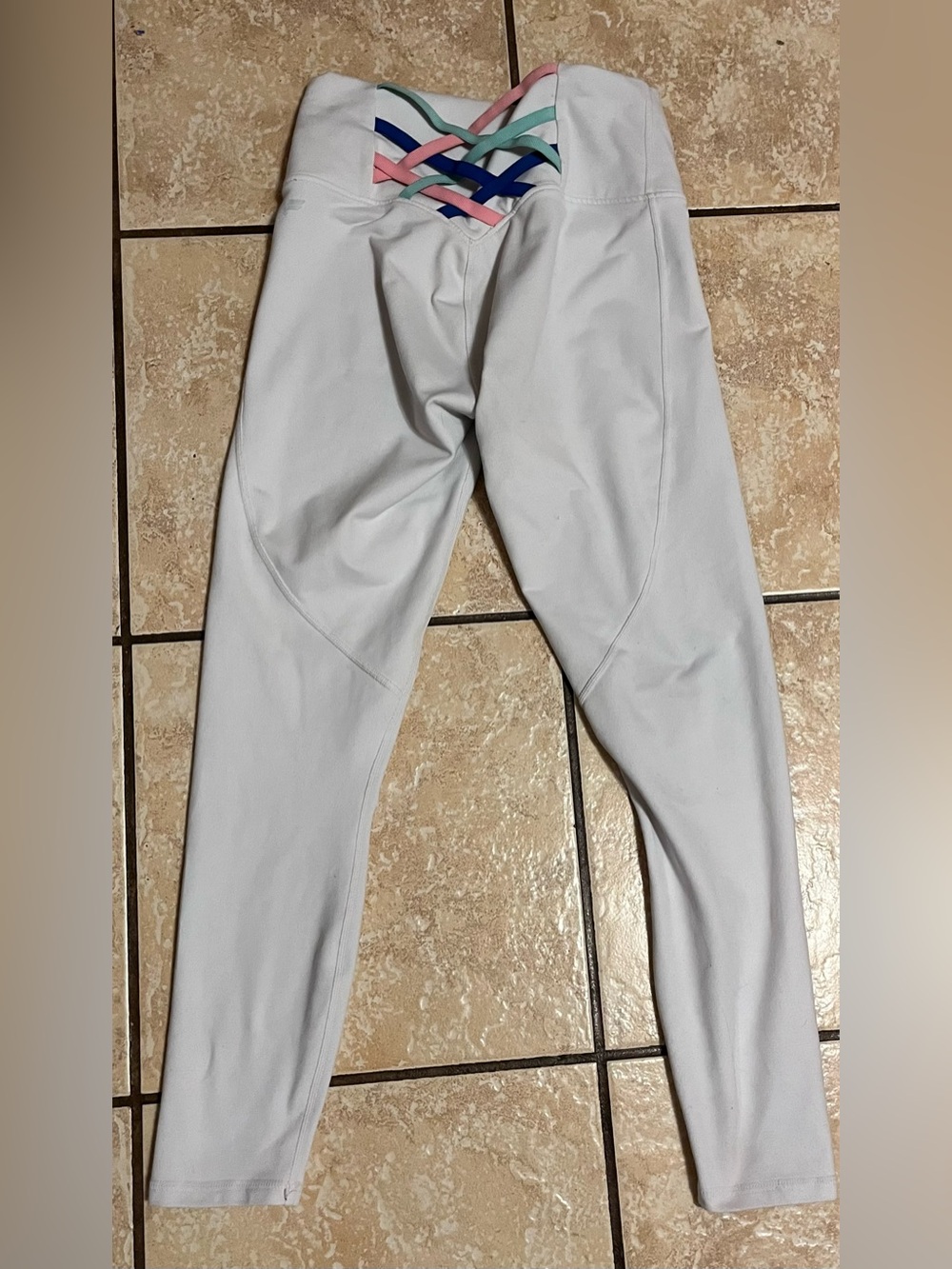 Powerhold by Fabletics Athletic Women's Form Fitting White Yoga Leggings